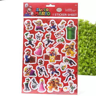 Super Mario Stickers Puffy Stickers  Party Favors Recuerdos Princess Peach • $8.25