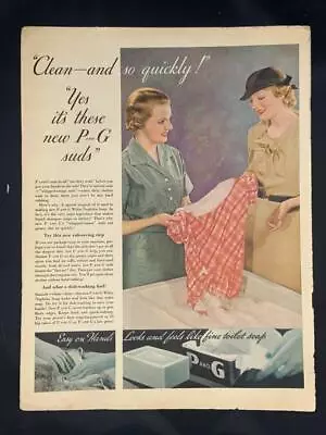 Magazine Ad* - 1935 - P&G Detergent Soap • $8