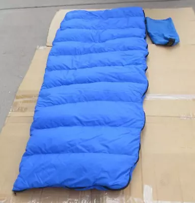 Vintage Eddie Bauer Style No 0414 Goose Down 74  X 32  Sleeping Bag W/ Carry Bag • $109.99