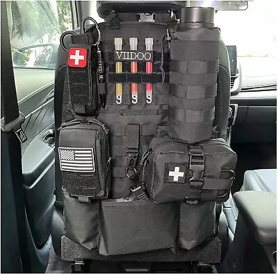 Molle Seat Back Organizer Tactical Covers Car SET-BLACK  • $78.83
