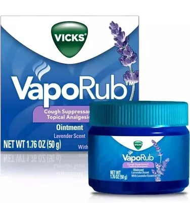 💜Vicks VapoRub Lavender Scent Cough Suppressant Pain Relief Ointment 1.7oz  • $11.99