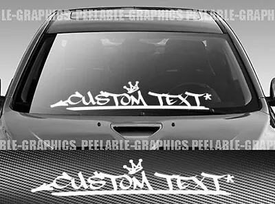 Custom Text Personalized Graffiti Windshield Banner Decal Sticker Car Truck F1 • $17.99