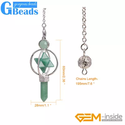 £7.42 • Buy Tiger Eye Merkaba Wand Chakra Pendulum For Divination Real Reiki Pendant Women