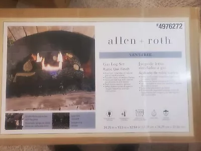 Allen + Roth 24.25-in 30000-BTU Dual-Burner Vent-free Gas Fireplace Logs • $100