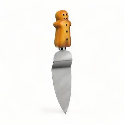 Festive Gingerbread Man Cake Slice Stainless Steel Blade Christmas Cake Server • £8