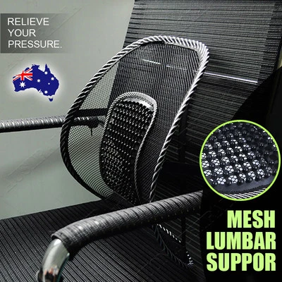 $11.57 • Buy Mesh Back Rest Lumbar Support Office Chair Van Car Seat Home Pillow Cushion  AU