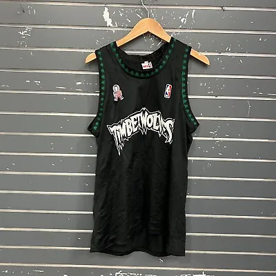 Vtg NBA Timberwolves Basketball Jersey Black Mens Sz 4XL • $15