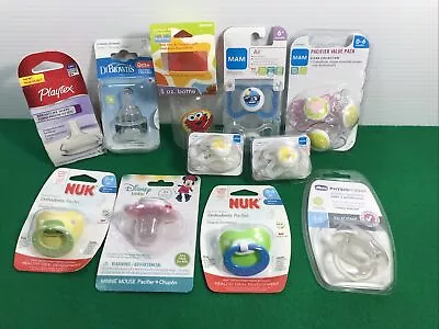 💥lot Of 11 Pacifiers/ 4 Bottle Nipples/ 1 Bottle W/nipple Name Brands👍🏻💥 • $50