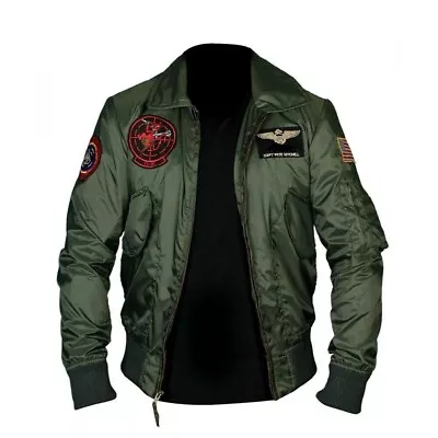 Top Gun Maverick Jacket For Men | Flying Fighter Pete Tom Cruise Jacket • $18.70