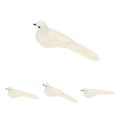 £6.65 • Buy 4Pcs Birds Pigeon Dove Figurine Outdoor Garden Decor Ornament Statue Crafts