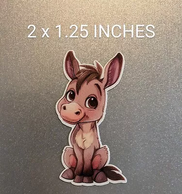 2  Donkey Decal Vinyl Sticker Cute Farm Animals Life For Tumbler Car Phone Case • $1.99