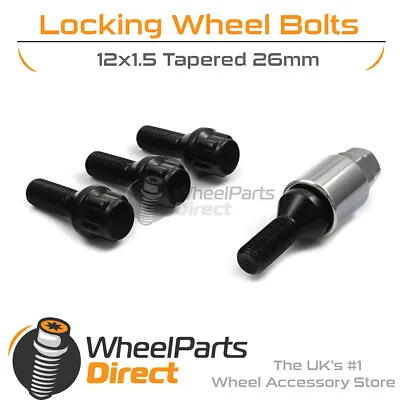Black Economy 12x1.5 Lock Bolts For Daewoo Racer II 95-97 On Aftermarket Wheels • $16.41