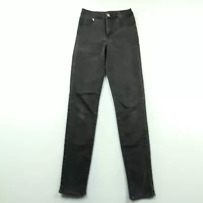 H&M Women's Size 27 W24 Black Denim High Waist Skinny Jean Jeggings • $5