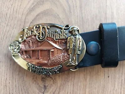 Jack Daniel's Tennessee Whiskey - Official Belt Buckle & Leather/belt- Bergamot • £46