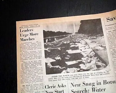 MARTIN LUTHER KING JR. I Have A Dream Speech MARCH On Washington 1963 Newspaper • $58