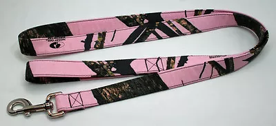 Pink Mossy Oak Camo Camouflage Dog Lead Leash Handmade Custom Designer • $14.95