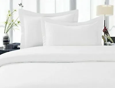 Luxury Hotel Quality Bedding Set 1000TC All UK Size Egyptian Cotton White Solid • £145