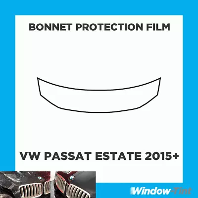 For VW Passat Estate 15+ CLEAR Bonnet PPF Scratch Guard Protection Film • $97.56