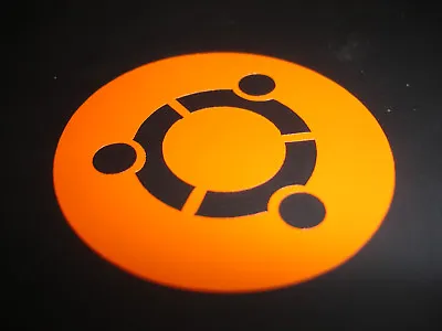 2x Ubuntu Logo Vinyl Sticker (Small) - Laptop Tech Linux Tux - (Orange) • £3.50