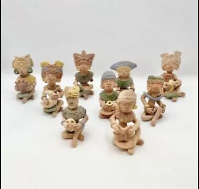 Mexican Folk Art Clay Mayan Aztec Mini Vintage Reprod Mexico Pottery Unique Lot • $125