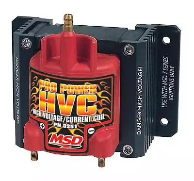 MSD 8251 Ignition Coil Pro Power HVC E-Core Square Epoxy Black 45000 V Ea • $194.95