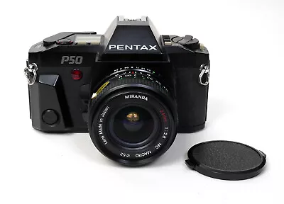 Pentax P50 35mm Film SLR Manual Camera With Miranda 24mm F/2.8 Macro Lens - EXC+ • £60