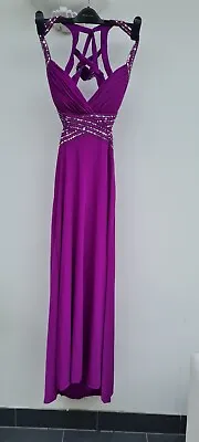 Magenta Purple Prom / Ballgown Maxi Dress • £20