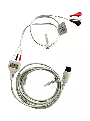 3 Lead EKG Trunk Cable 6 Pin With Disposable ECG DIN Leadwires AHA WARRANTY 12ft • $75.37