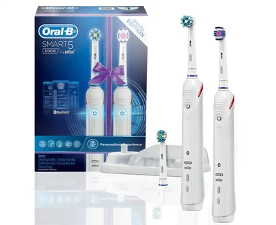 $387.03 • Buy NEW Oral-B Smart 5 5000 Rechargeable Electric Toothbrush Dual Handle Pack - Whit