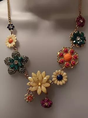 J.Crew Flower Statement Women's Necklace - Multi Color - Cluster • $15