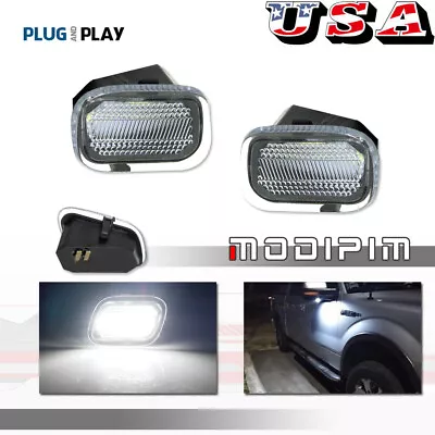 2PC White LED Tow Mirror Puddle Lights For Ford F-Series 150 250 350 450 2017-22 • $19.99