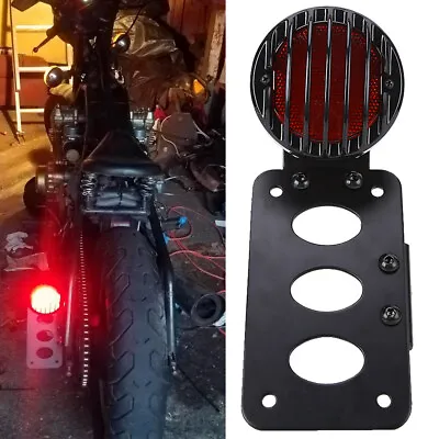 1” Motorcycle LED Tail Brake Light License Plate Bracket For Harley Honda Bobber • $29.09