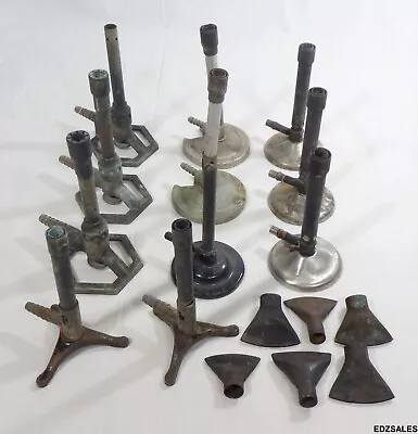 11 Vintage Lab Equipment Bunsen Burners - Fisher Humboldt Anderson • $125