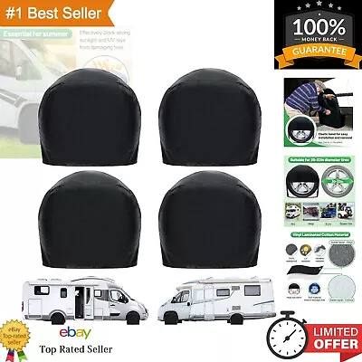 Heavy Duty Waterproof RV Tire Covers - Set Of 4 - Fits 30-32in Diameter Tires • $36.79