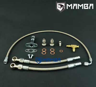 MAMBA Universal Turbo Oil & Water Line Kit TD05 TD06 16G 18G 20G T518Z T618Z • $75.90