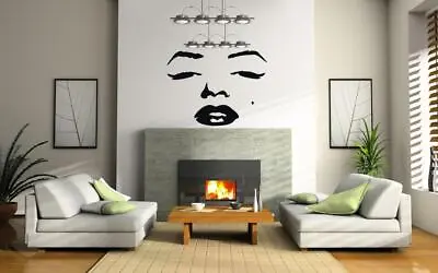 MARILYN MONROE Face Decal WALL STICKER Art Home Decor Stencil Silhouette SST015 • £10.25
