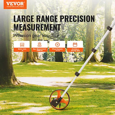 VEVOR Measuring Wheel 6.3  9999m Distance Walking Telescoping Handle W/ Bag • $19.36