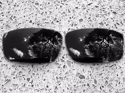 Etched Polarized Onyx Black Lenses For Oakley Square Wire New (2006) • £19.99