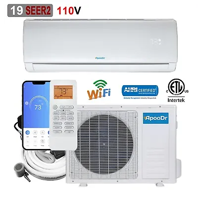 12000 BTU 19 SEER2 Ductless AC Mini Split Air Conditioner Heat Pump 110V Wifi • $599