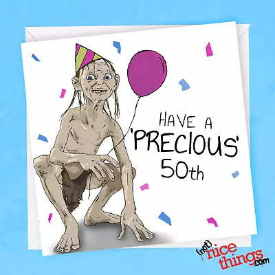 Gollum 50th Birthday Card Lord Of The Rings 50th Birthday Card LOTR 50th • £2.99