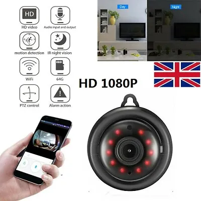 £17.99 • Buy UK Spy Camera Mini Hidden Wifi IP HD 1080P DVR Night Vision House Security Cam