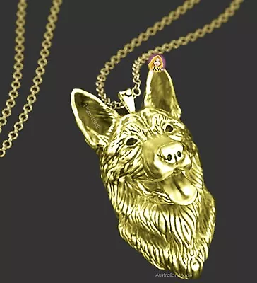 £41.28 • Buy Gold German Shepherd Dog Necklace Pendant Charm Gifts Shephard Plated Shepard