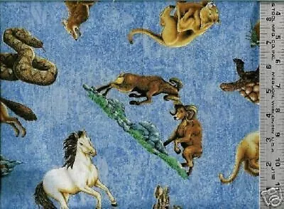 SSI ~ I SPY SOUTHWEST  Horse Cougar Goat ANIMALS ~ 100% Cotton Quilt Fabric BTY • $15.99