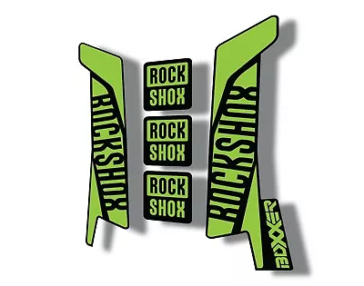 Rock Shox BOXXER 2017 Mountain Bike Cycling Decal Kit Sticker Adhesive Green • $19.99