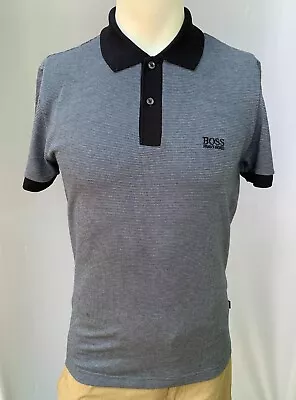 Hugo Boss Polo Men's Size M L XL Short Sleeve Slim Fit Mercerized Cotton Navy • $59.99