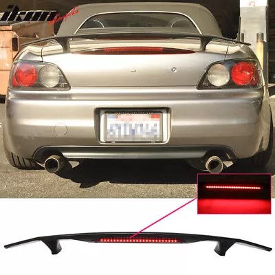 Fits 00-09 Honda S2000 Rear Trunk Spoiler W/LED 3RD Brake Light ABS Gloss Black • $89.99