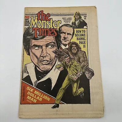 The Monster Times Magazine Newspaper Vol. #1 Issue #48 JUL 1976 Bionic Man Woman • $25