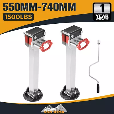 2x 550mm Drop Down Corner Steadies Stabilizer Legs Caravan Camper Trailer • $169.95