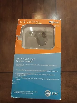 Motorola Model #H681 Black Wireless Bluetooth Portable Single Ear-hook Headset. • $23.95