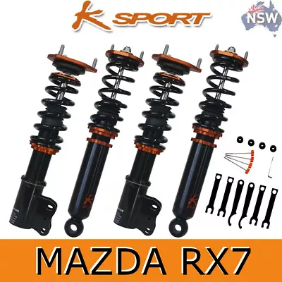 Mazda RX7 Coilover Kit - KSPORT RX7 FC3S Fully Adjustable F+R Suspension Kit • $1350